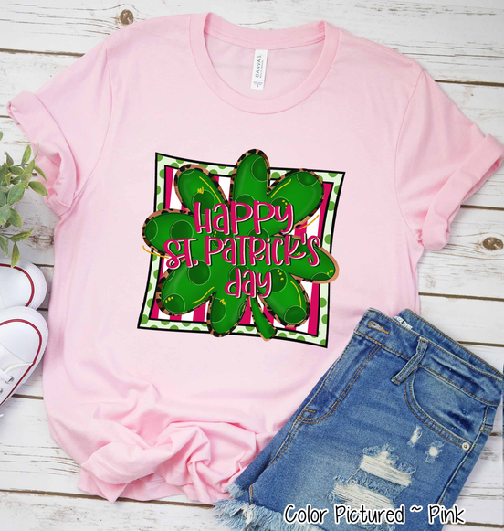Happy St Patricks Day Clover Tee