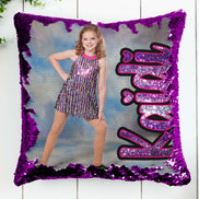 Personalized Flip Sequin Photo Pillow - Too Cute Custom Designs