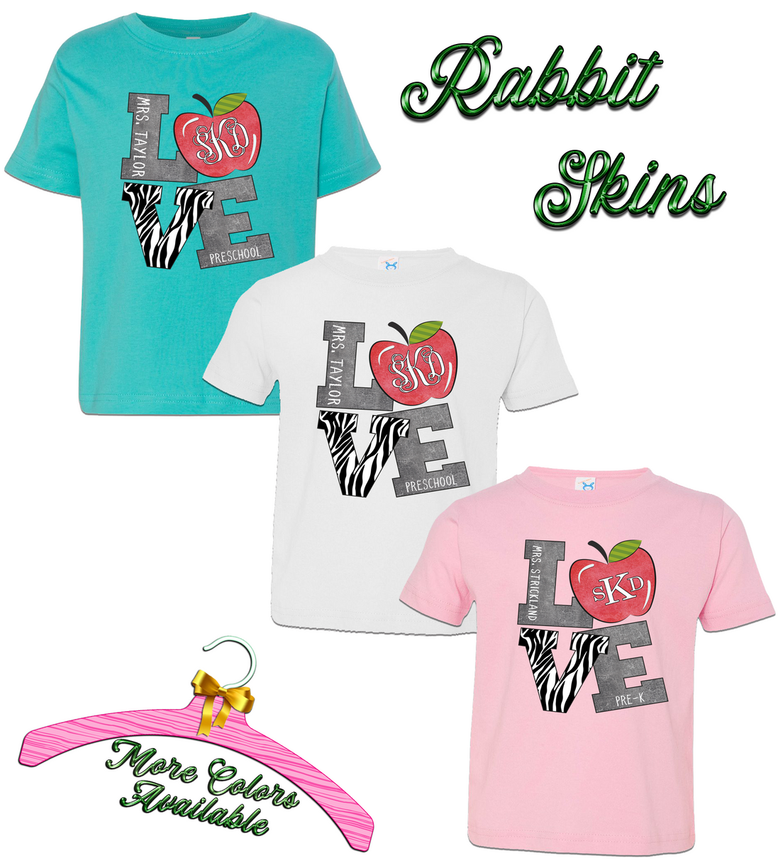 Love Zebra Apple Custom with Monogram ~ Toddler - Too Cute Custom Designs