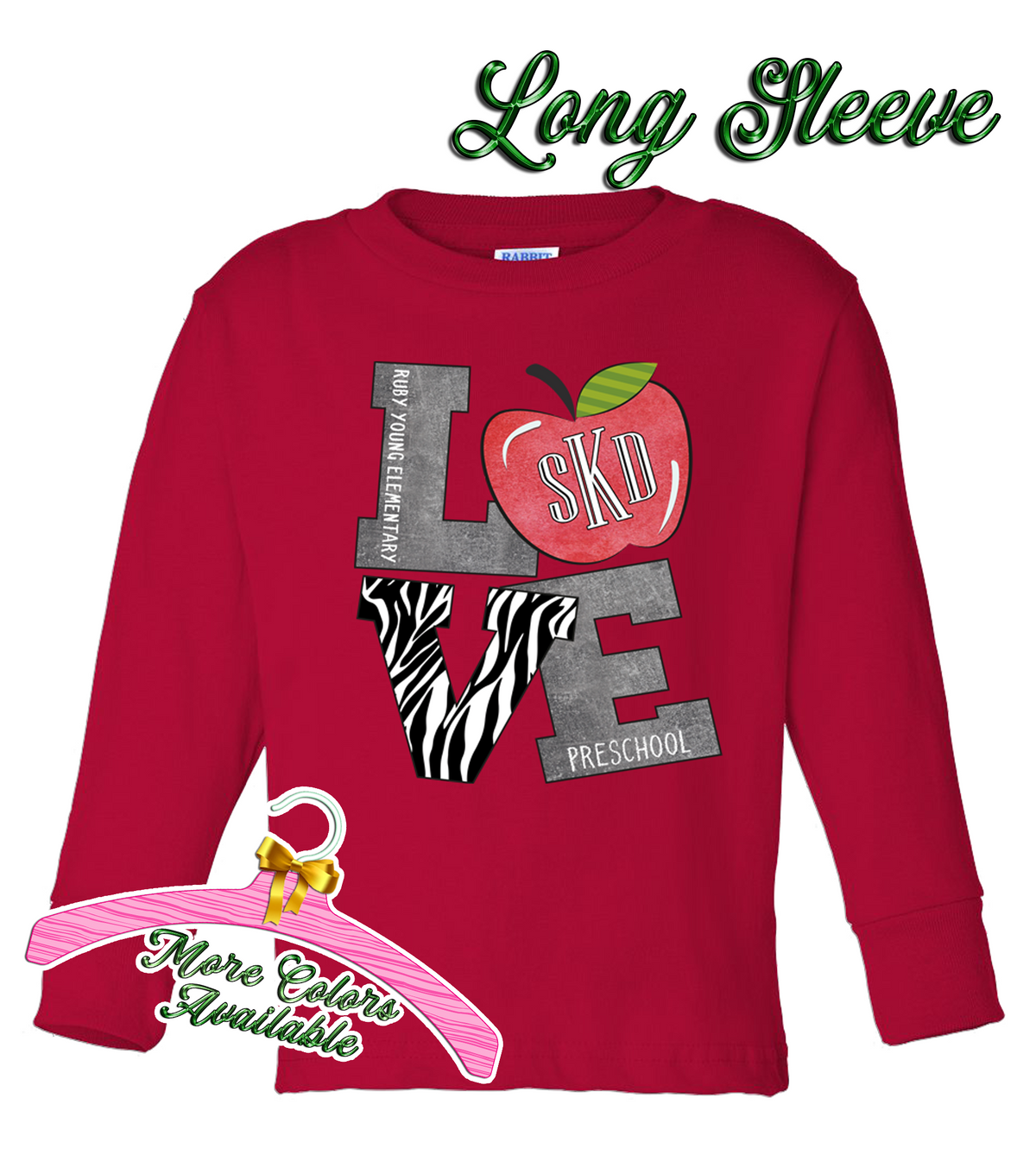 Love Zebra Apple Custom with Monogram ~ Toddler - Too Cute Custom Designs