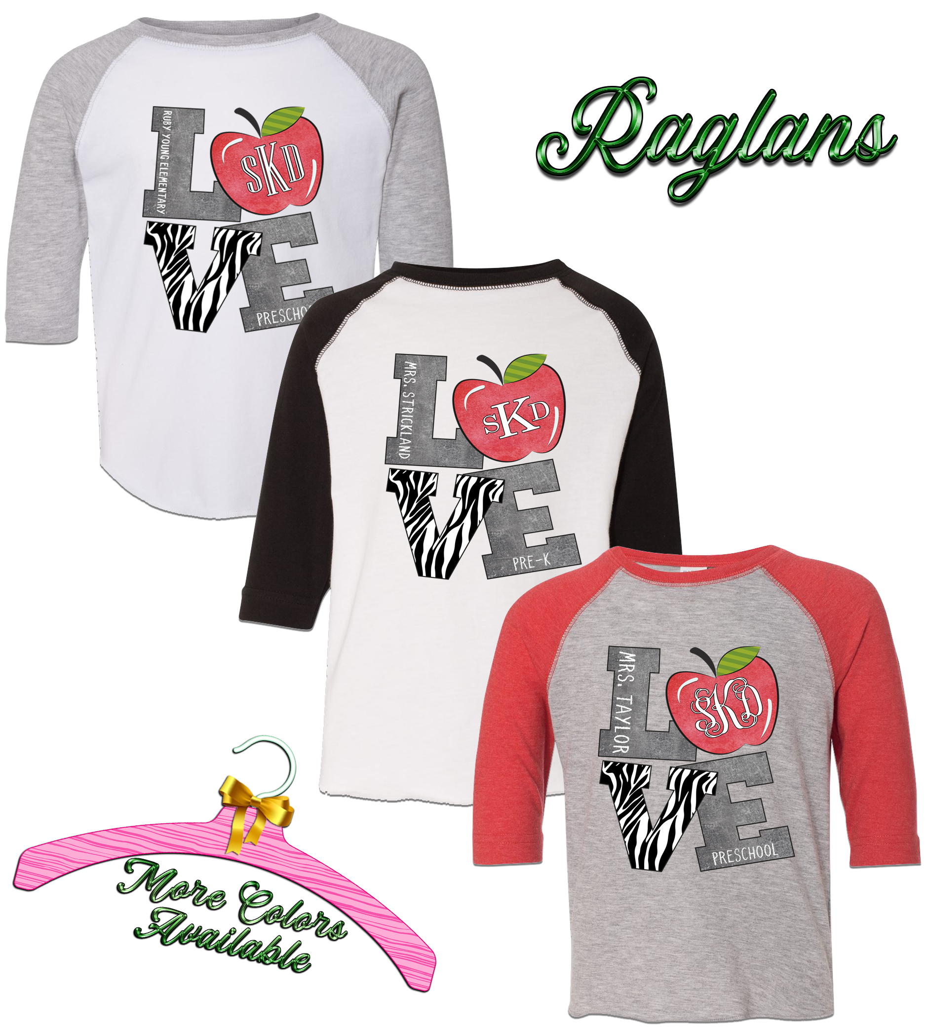 Love Zebra Apple Custom with Monogram ~ Toddler - Too Cute Custom Designs
