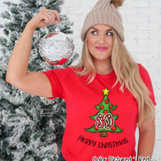 Monogrammed Christmas Tree Tee