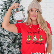 Monogrammed Have Yourself A Merry Little Christmas Tree Tee