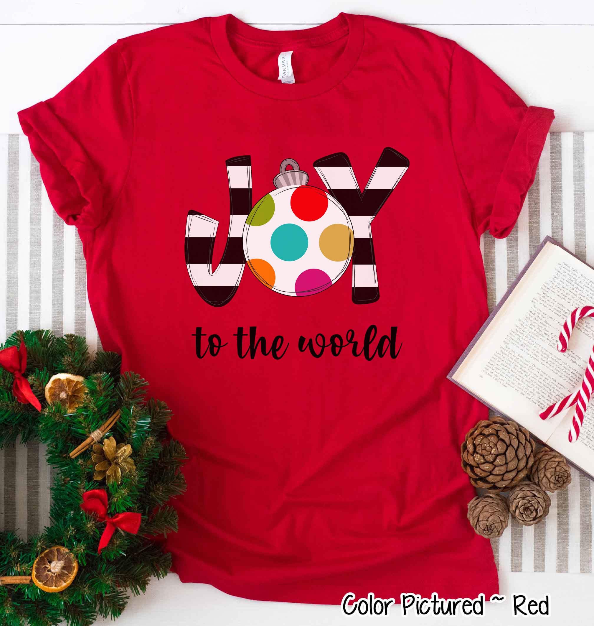 Joy To the World Ornament Christmas Tee