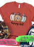 Happy Fall Monogram Pumpkin Trio Tee