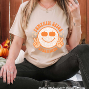 Retro Pumpkin Spice Smile Fall Tee
