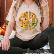 Big Monogram Sunflower Fall Tee