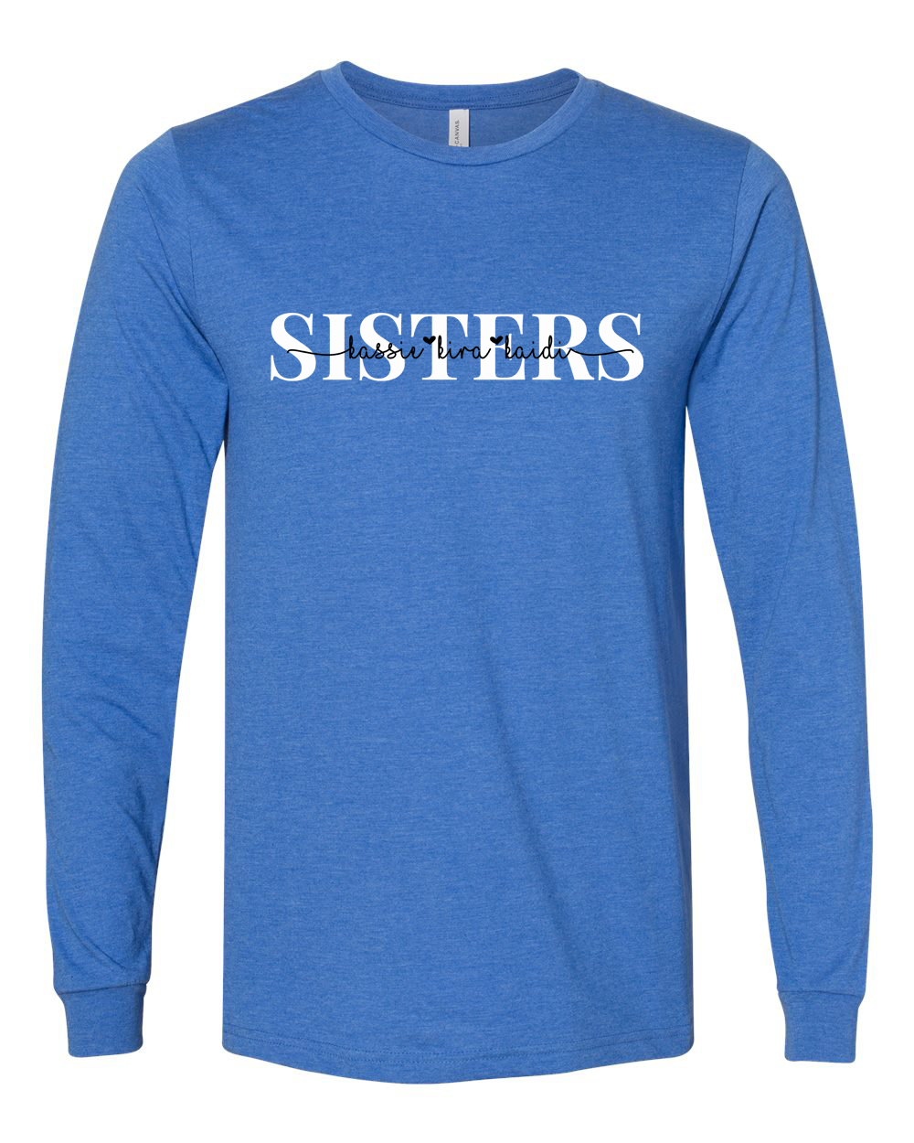 Sisters Custom Names Tee - Too Cute Custom Designs