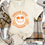 Retro Pumpkin Spice Smile Fall Tee
