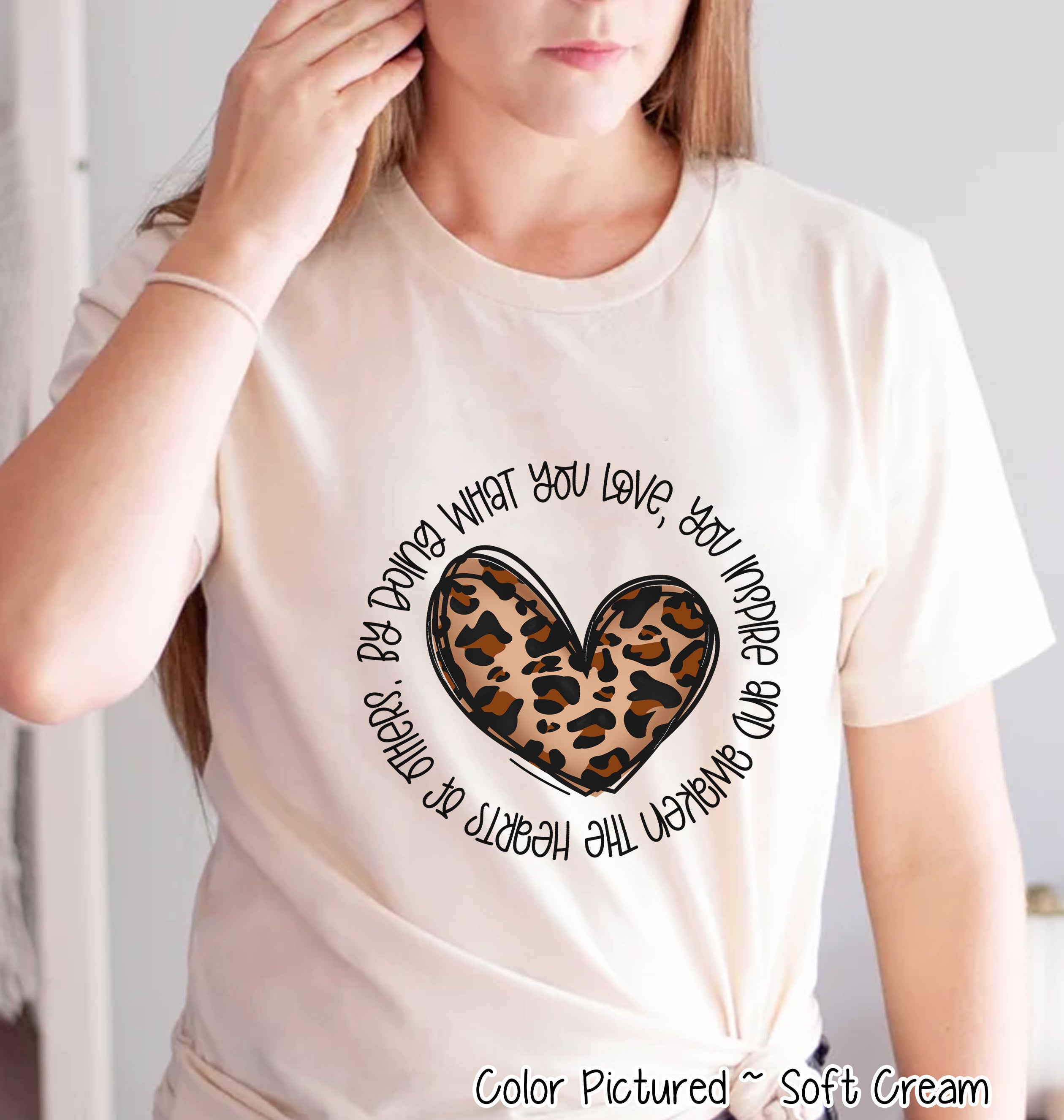 Leopard Heart Doing What your Love Tee