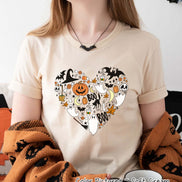 Cute Icon Heart Halloween Tee