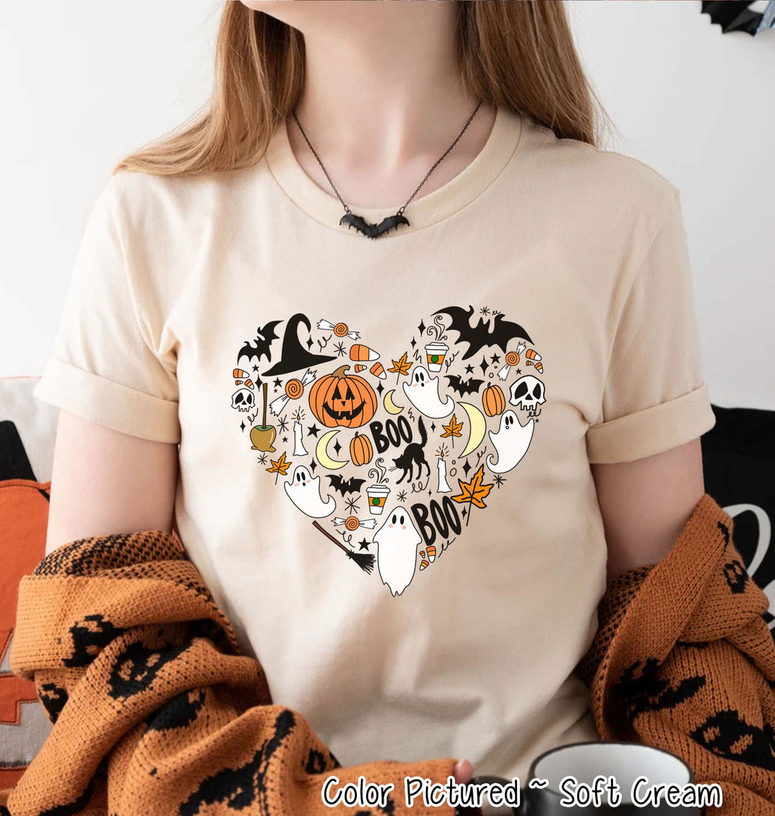 Cute Icon Heart Halloween Tee