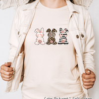 Monogram Leopard Rose Gold Bunnys Tee