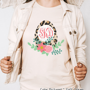 Monogram Leopard Easter Egg Tee