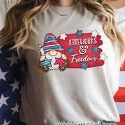 Gnome Fireworks & Freedom Patriotic Tee
