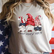 Gnome Sweet Land of Liberty Patriotic Tee