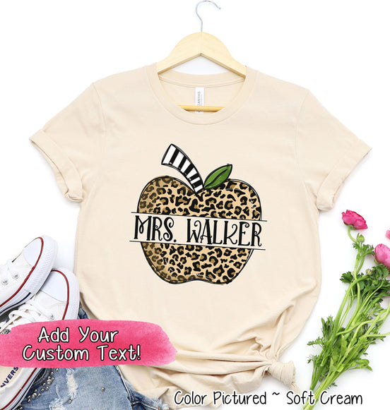 Personalized Leopard Apple Tee