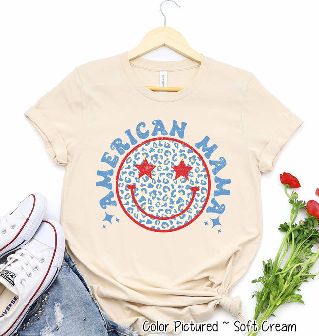 American Mama Grin Retro Tee