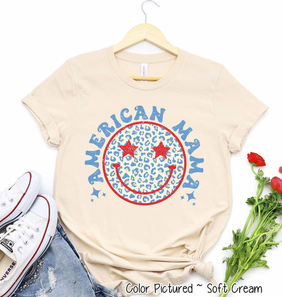 American Mama Grin Retro Tee