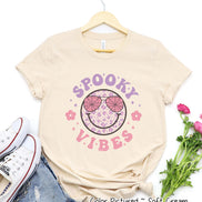 Retro Spooky Vibes Smile Halloween Tee