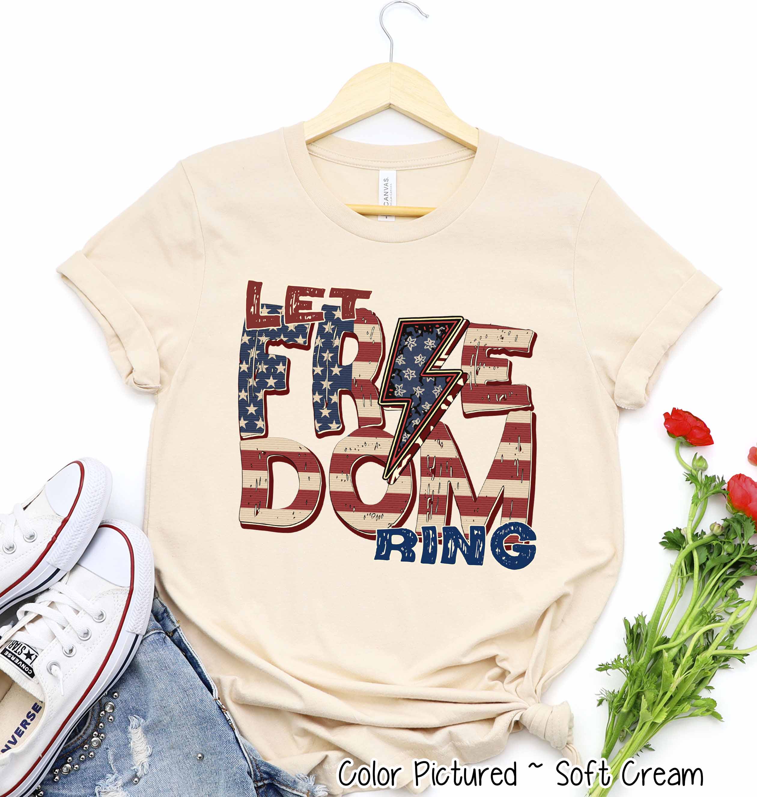 Let Freedom Ring Retro Tee