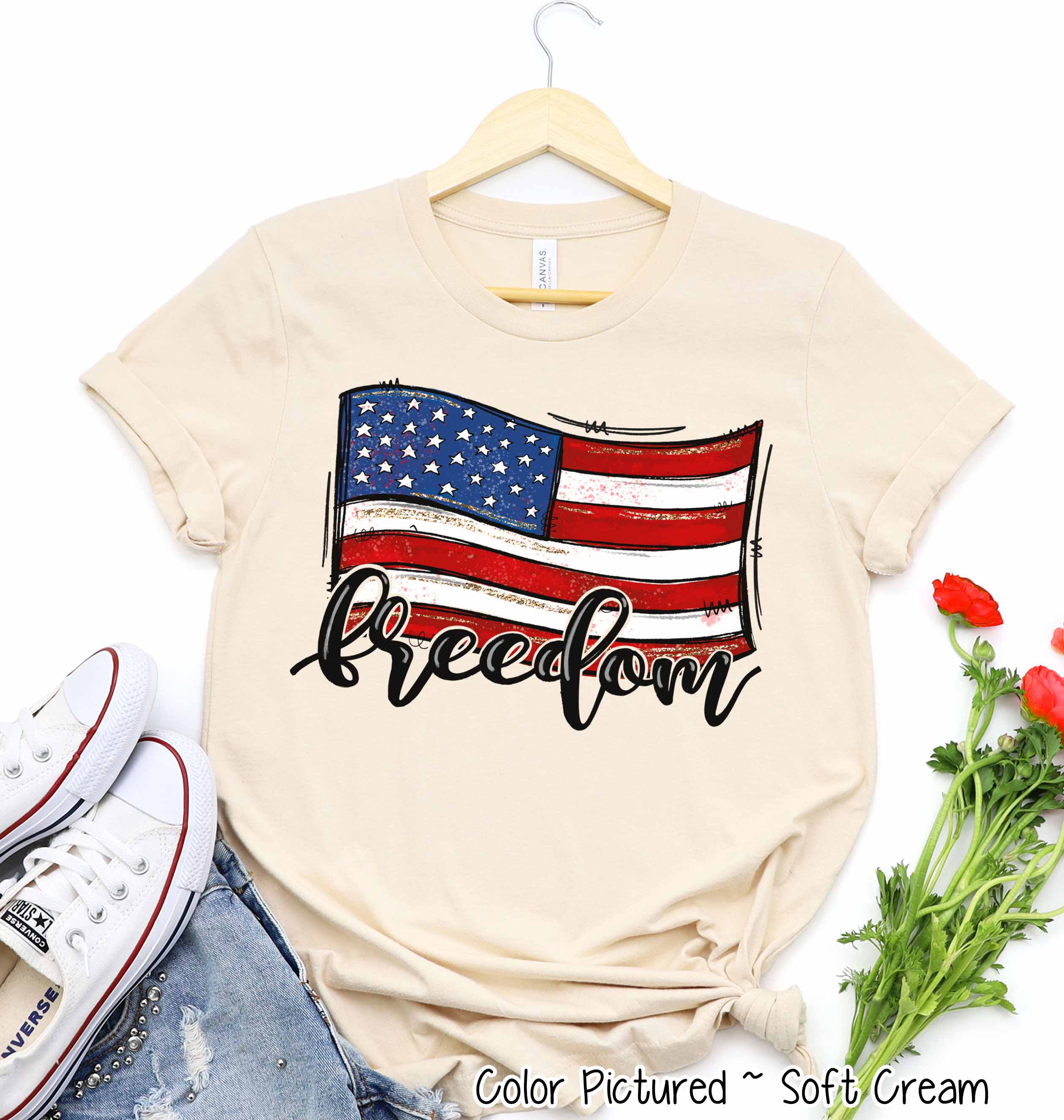 American Freedom Flag Patriotic Tee