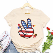 Peace Out Retro Patriotic Tee