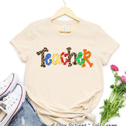 Doodle Letters Teacher Tee