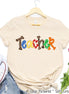 Doodle Letters Teacher Tee