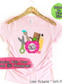 Monogram Apple & School Supplies Tee