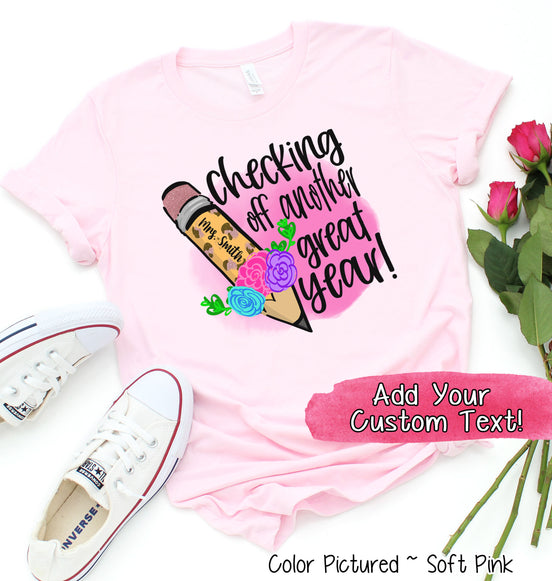 Personalized Checking Off Another Great Year Tee