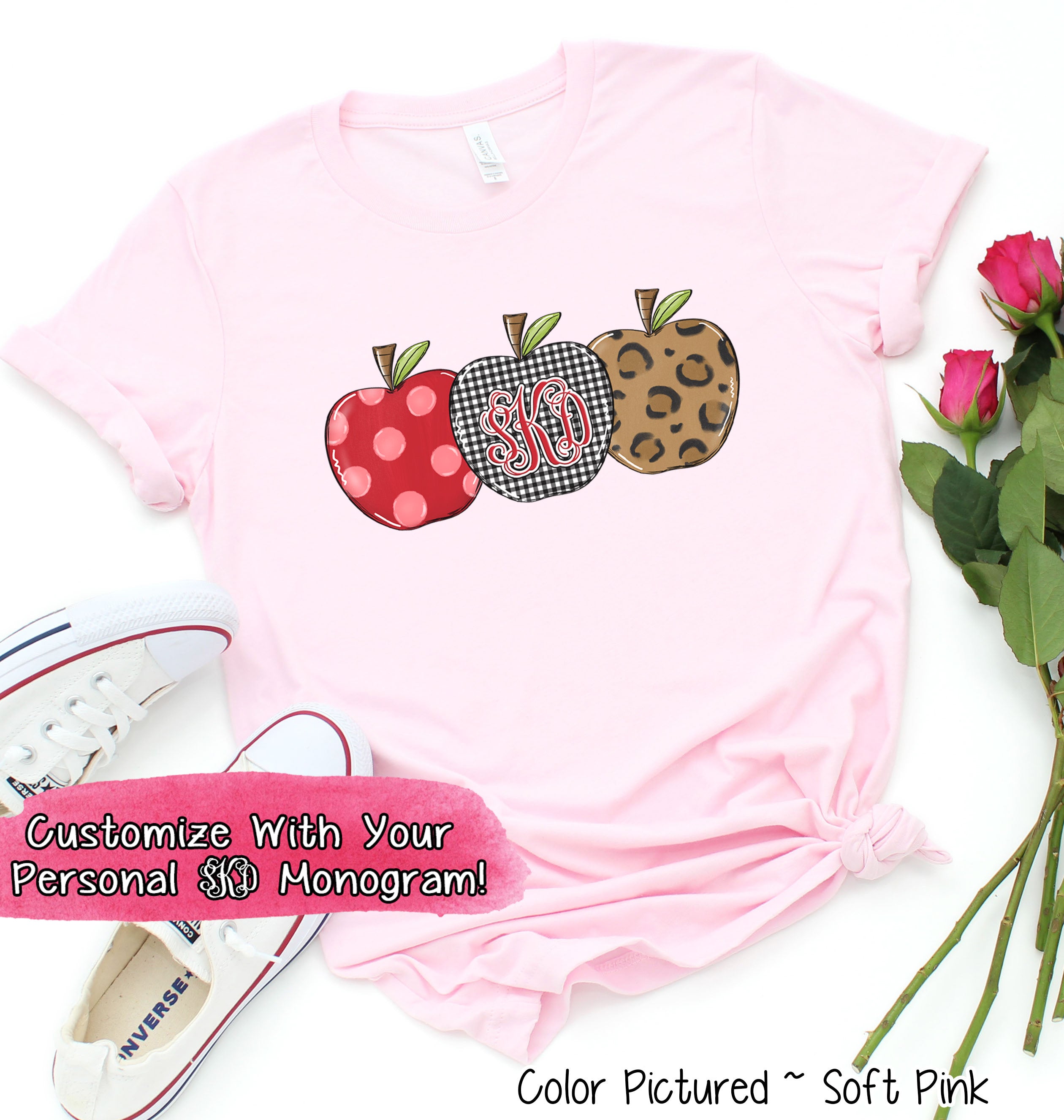 Monogram Apple Trio Tee