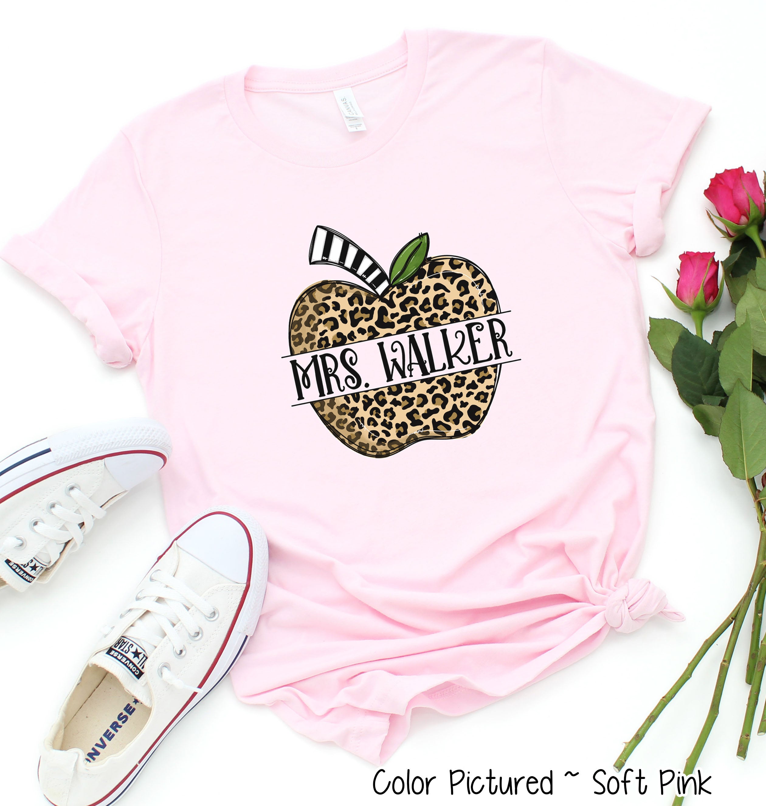 Personalized Leopard Apple Tee