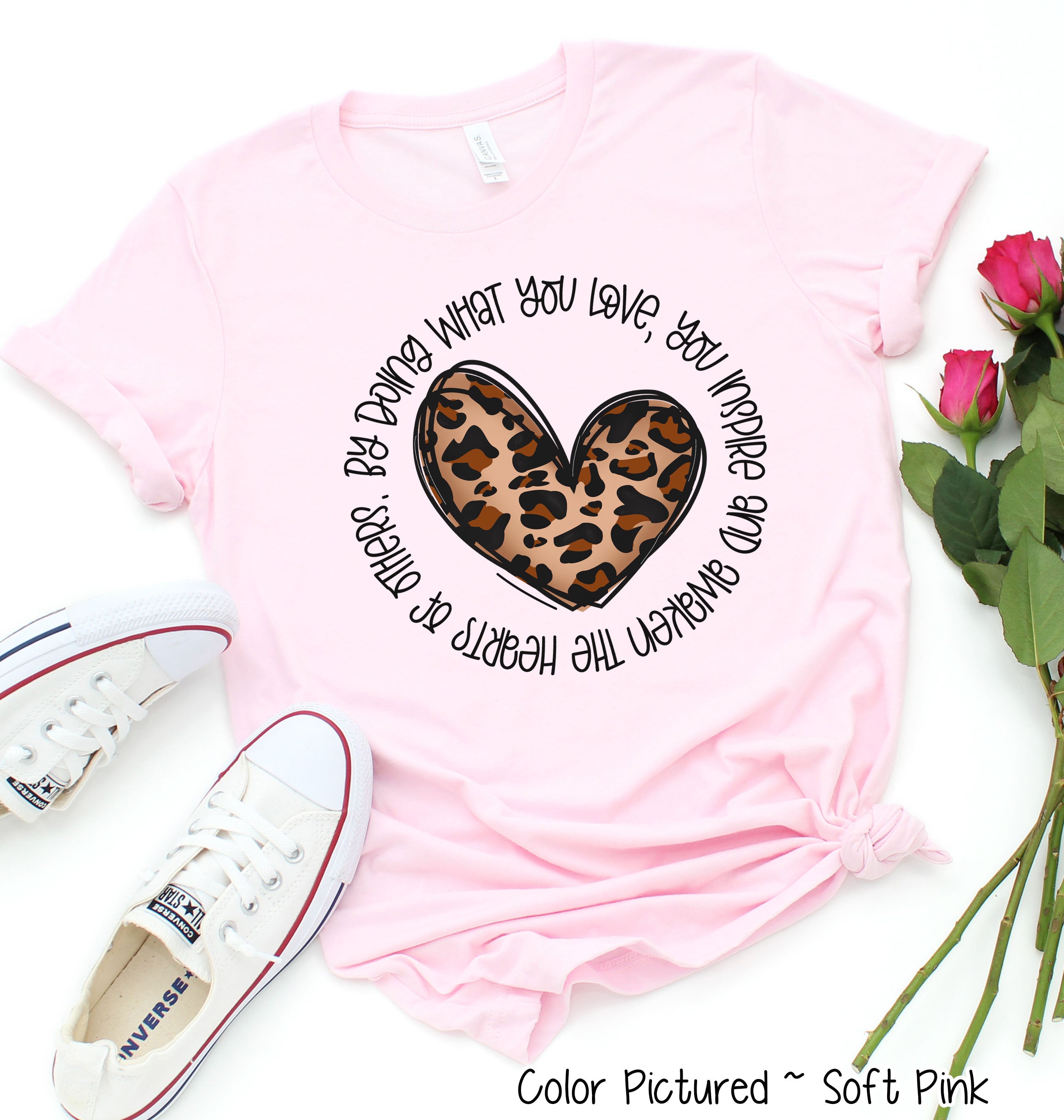 Leopard Heart Doing What your Love Tee