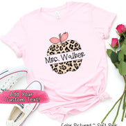 Personalized Cute Leopard Apple Tee
