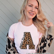 Leopard Varsity Letter School Staff Tee