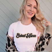 Retro Leopard School Nurse Tee