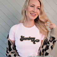 Retro Leopard Secretary Tee