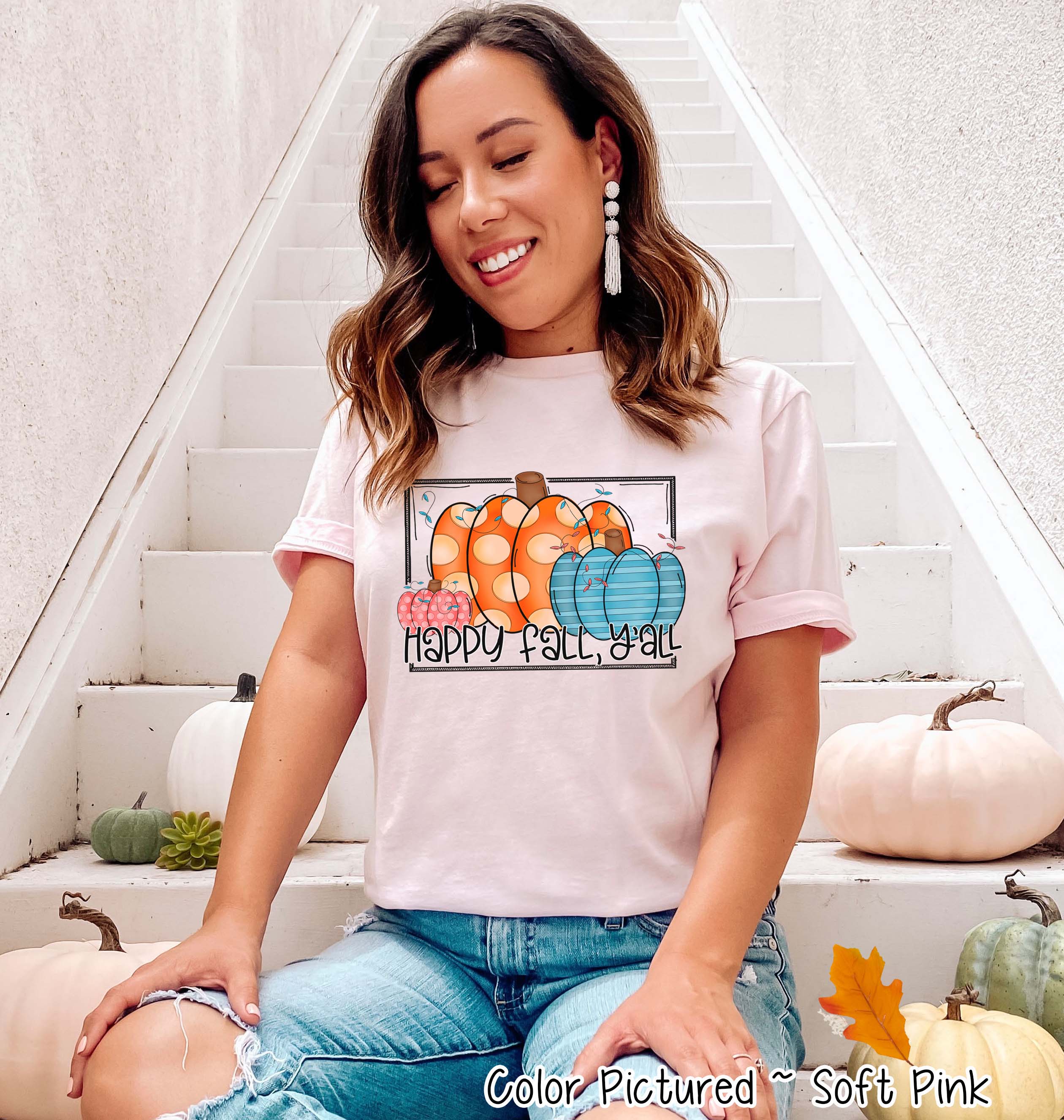 Happy Fall Yall Pumpkin Trio Fall Tee