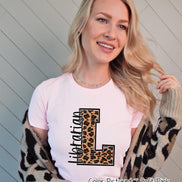 Leopard Varsity Letter Librarian Tee
