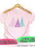 Monogrammed Modern Pastel Christmas Tree Tee