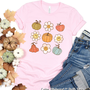 Retro Pumpkins & Daisys Fall Tee