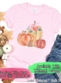 Monogram Watercolor Pumpkin Fall Tee