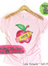 Personalized Watercolor Apple & Pencil Tee