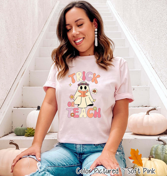 Trick or Teach Teacher Halloween Tee