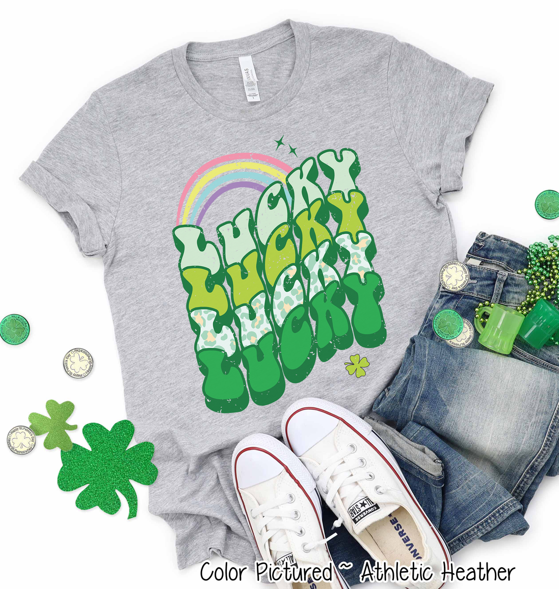 Retro Lucky St Patricks Day Tee