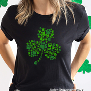 Paw Print Shamrock St Patricks Day Tee