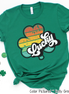 Lucky Retro Shamrock St Patricks Day Tee