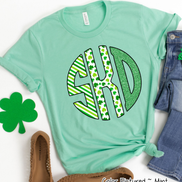 St Patricks Day Print Big Monogram Tee