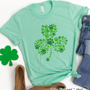Paw Print Shamrock St Patricks Day Tee